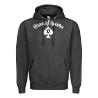 Charcoal Heather queen of spades clothes for women   qos tee t shirt Zipper Hoodie - linhVisuals