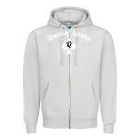 Dove Grey queen of spades clothes for women   qos tee t shirt Zipper Hoodie - linhVisuals