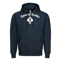 Navy queen of spades clothes for women   qos tee t shirt Zipper Hoodie - linhVisuals