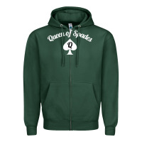 Sports Green queen of spades clothes for women   qos tee t shirt Zipper Hoodie - linhVisuals