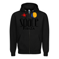 Black Space Ibiza Zipper Hoodie - linhVisuals