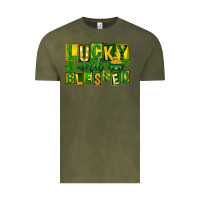 Vintage Olive St Patricks Day Lucky And Blessed Vintage Tee - FaDigitalArtStudio