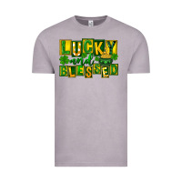 Vintage Zinc St Patricks Day Lucky And Blessed Vintage Tee - FaDigitalArtStudio