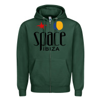 Sports Green Space Ibiza Zipper Hoodie - linhVisuals
