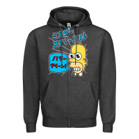Charcoal Heather Sparkle simpsons Zipper Hoodie - linhVisuals