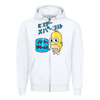 White Sparkle simpsons Zipper Hoodie - linhVisuals