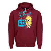 Burgundy Sparkle simpsons Zipper Hoodie - linhVisuals