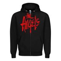 Black The Angels Zipper Hoodie - linhVisuals