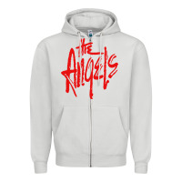 Dove Grey The Angels Zipper Hoodie - linhVisuals