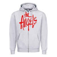Heather Grey The Angels Zipper Hoodie - linhVisuals