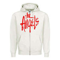 Oatmeal Heather The Angels Zipper Hoodie - linhVisuals
