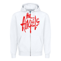White The Angels Zipper Hoodie - linhVisuals
