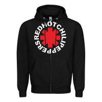 Black the white hot peppers Zipper Hoodie - linhVisuals