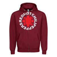 Burgundy the white hot peppers Zipper Hoodie - linhVisuals
