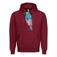 Burgundy raven t  shirt the raven t  shirt Zipper Hoodie - linhVisuals