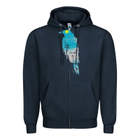 Navy raven t  shirt the raven t  shirt Zipper Hoodie - linhVisuals
