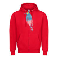 Red raven t  shirt the raven t  shirt Zipper Hoodie - linhVisuals