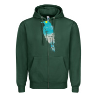 Sports Green raven t  shirt the raven t  shirt Zipper Hoodie - linhVisuals