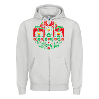 Dove Grey swedish dala horse folk art t shirt Zipper Hoodie - linhVisuals