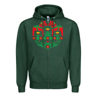 Sports Green swedish dala horse folk art t shirt Zipper Hoodie - linhVisuals