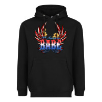 Black All America Babe Heavyweight Hoodie - JahusDesignShop