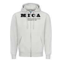 Dove Grey Maryland Institute College of Art Zipper Hoodie - linhVisuals