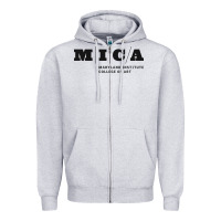 Heather Grey Maryland Institute College of Art Zipper Hoodie - linhVisuals