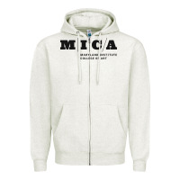 Oatmeal Heather Maryland Institute College of Art Zipper Hoodie - linhVisuals