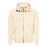 Sandshell Massachusetts College of Art and Design Zipper Hoodie - linhVisuals