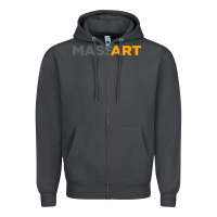 Smoke Massachusetts College of Art and Design Zipper Hoodie - linhVisuals