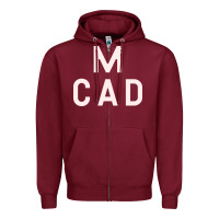 Burgundy Minneapolis College of Art and Design Zipper Hoodie - linhVisuals