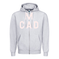 Heather Grey Minneapolis College of Art and Design Zipper Hoodie - linhVisuals