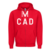 Red Minneapolis College of Art and Design Zipper Hoodie - linhVisuals