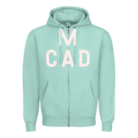 Seafoam Minneapolis College of Art and Design Zipper Hoodie - linhVisuals