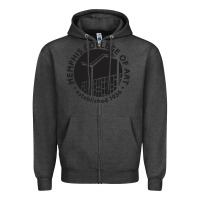Charcoal Heather Memphis College of Art Zipper Hoodie - linhVisuals