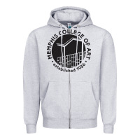 Heather Grey Memphis College of Art Zipper Hoodie - linhVisuals