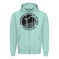 Seafoam Memphis College of Art Zipper Hoodie - linhVisuals