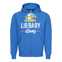 True Royal womens funny library lady librarian library assistant t shirt Zipper Hoodie - linhVisuals