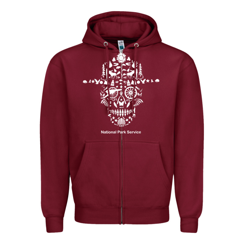 National Park Service, Skull Animals Hiking Camping Eliments T Shirt Zipper Hoodie by linhVisuals | Teevron