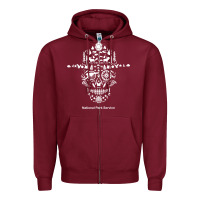 Burgundy national park service, skull animals hiking camping eliments t shirt Zipper Hoodie - linhVisuals