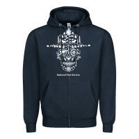 Navy national park service, skull animals hiking camping eliments t shirt Zipper Hoodie - linhVisuals