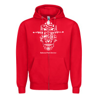 Red national park service, skull animals hiking camping eliments t shirt Zipper Hoodie - linhVisuals