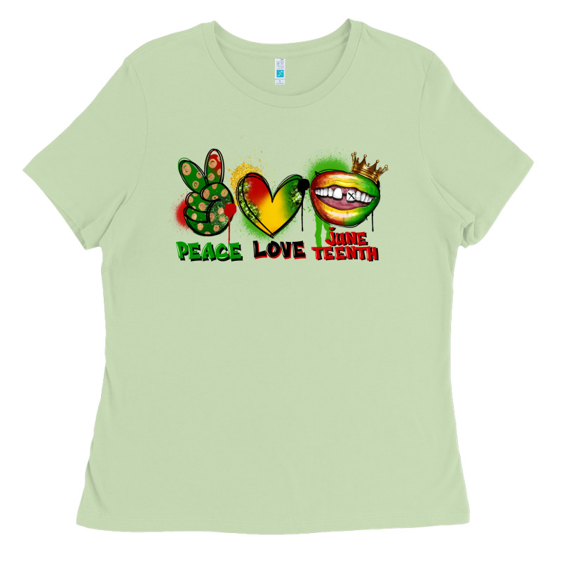 Peace Love Juneteenth Ladies Tee by FaDigitalArtStudio | Teevron