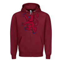 Burgundy lion rampant of scotland, royal banner, royal arms, scottish pride Zipper Hoodie - linhVisuals