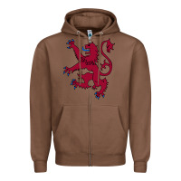 Chestnut lion rampant of scotland, royal banner, royal arms, scottish pride Zipper Hoodie - linhVisuals
