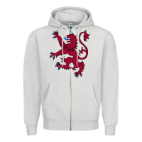 Dove Grey lion rampant of scotland, royal banner, royal arms, scottish pride Zipper Hoodie - linhVisuals