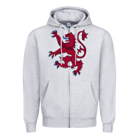 Heather Grey lion rampant of scotland, royal banner, royal arms, scottish pride Zipper Hoodie - linhVisuals