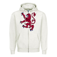 Oatmeal Heather lion rampant of scotland, royal banner, royal arms, scottish pride Zipper Hoodie - linhVisuals
