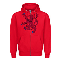 Red lion rampant of scotland, royal banner, royal arms, scottish pride Zipper Hoodie - linhVisuals