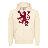 Sandshell lion rampant of scotland, royal banner, royal arms, scottish pride Zipper Hoodie - linhVisuals